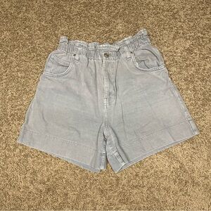 Forever 21 paper bag high‎ waist denim jean shorts medium casual Y2K gray